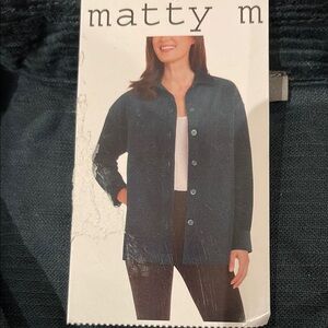 M: Matty M Corduroy Button-Up Jacket Green
